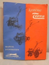 🇫🇷 REVUE MANUEL D'ENTRETIEN MOTOCULTEUR MOTOSTANDARD SYSTEME TERRA 1964 / 65