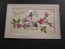 carte postale ancienne brodee