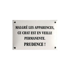 Plaque humoristique émaillée