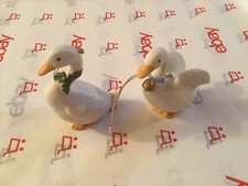 2 Homco White ceramic duck