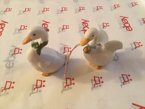 Homco white ceramic duck - ceramic,