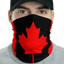 Canadian Face Mask, Reusable, Canada Flag Maple Leaf, Neck Gaiter Red/Black