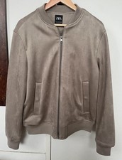 Zara faux suede bomber jacket - faux,