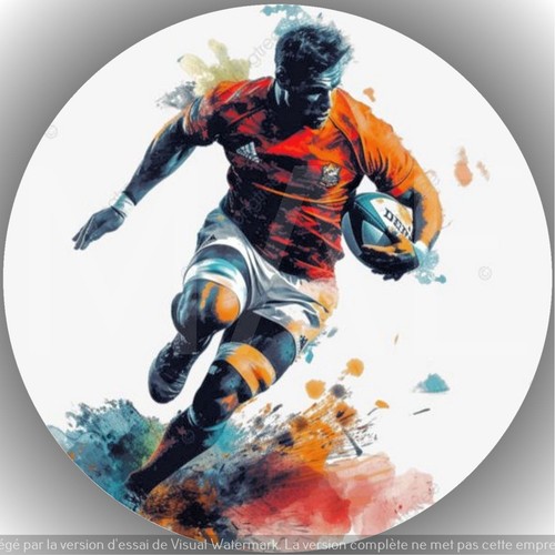 Rugby décoration de gâteau - rugby.,