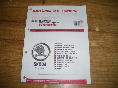 Bareme temps skoda citigo - bareme,