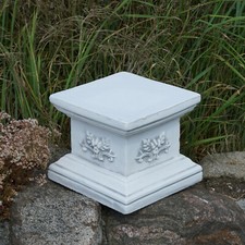 Piédestal 25 x 25 cm socle colonne pierre 21 cm 21 kg gris béton blanc résist...