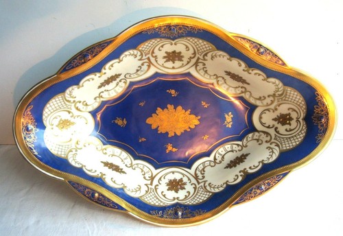 Plat xixème porcelaine - porcelaine, ovale