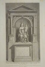 Gravure NEOCLASSIQUE XIX° SAINTE MARIE VIERGE MADONE JESUS VATICAN ITALIE  1851