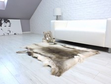 Véritable Renne Tapis Peau