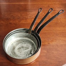 Lot de 3 Sauteuses Cuivre