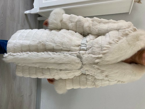 Manteau fourrure blanc - fourrure,