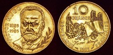 FRANCE 10 francs 1985 Victor Hugo
