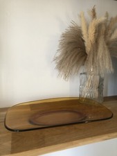 Vintage-Plat de service marron