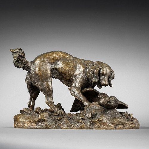Antoine louis barye épagneul - barye,,