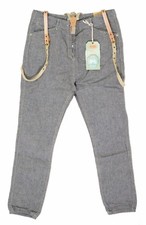 Pantalon bretelles fluide gris lin SCOTCH & SODA R'BELLE Junior Fille