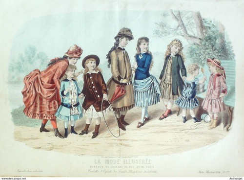Gravure mode illustree 1884 - 1884, #