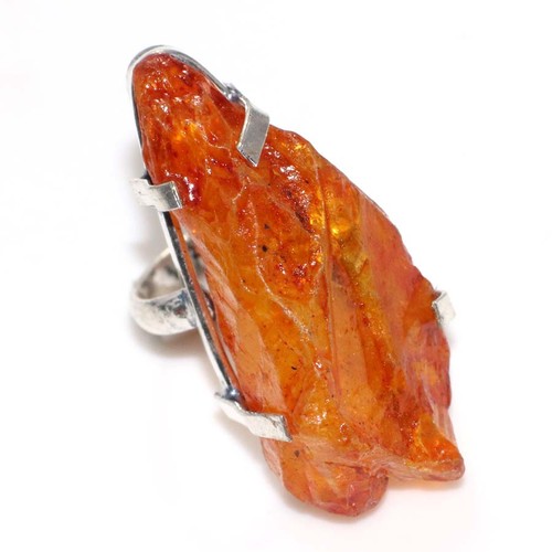 Bague quartz citrine brute - quartz,
