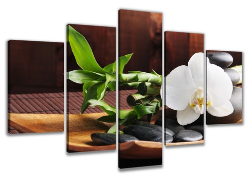 Tableau sur toile spa orchidee - tableau,