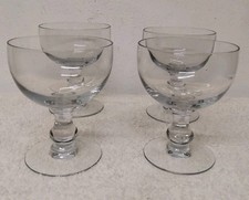 Lot De 4 Gros Verres À Pied / Photophores À Bougie Vintage ( Réf : CH40)
