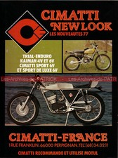Publicité CIMATTI X15 KAIMAN 4V CIMATTI Sport 6V De Luxe MOTO Advertising #00237