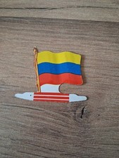 PLAQUE METAL DRAPEAU BISCUITS L'ALSACIENNE AMERICORAMA 1963 VENEZUELA 