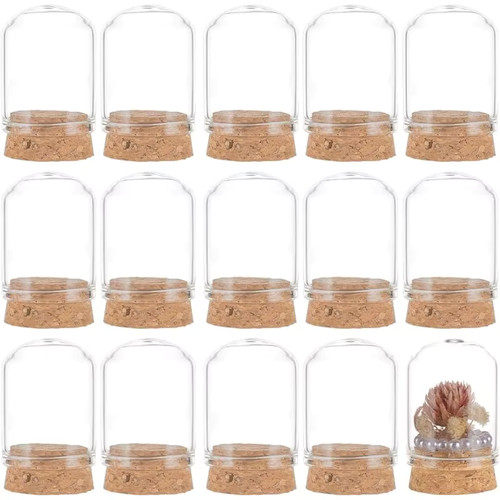 Bocaux verre 15ml bouchons - 30,