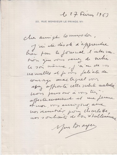 Yves brayer peintre lettre - peintre.,