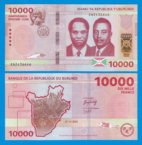 Burundi 10000 francs new - francs, p