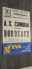 AFFICHE  FOOTBALL  /  COUPE DE FRANCE 1963 / A S.  CAMBRAI  / GIRONDINS BORDEAUX