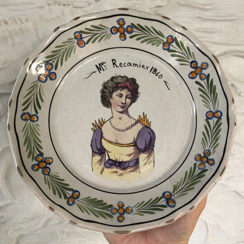 Belle assiette faïence - assiette,