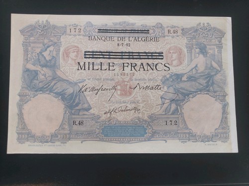 Billet algerie tunisie 1000 - billet, algerie/tunisie