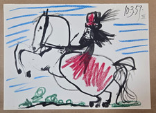 Lithographie couleur d'après Pablo PICASSO : Toros y Toreros. Picador