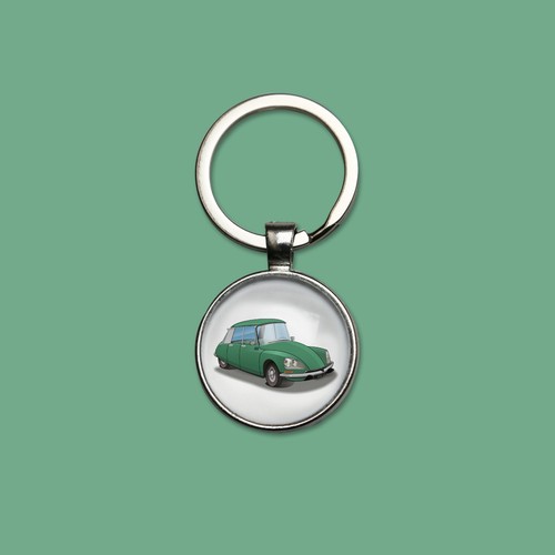 Porte clés citroën vert - porte-clés, ds