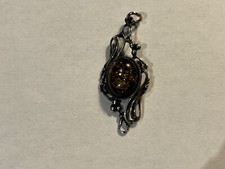 Bijoux Pendentif en argent avec pierre (L45)