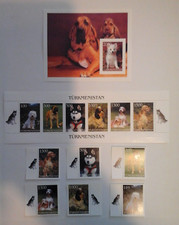 lot de timbres CHIENS CHIOTS du TURKMENISTAN