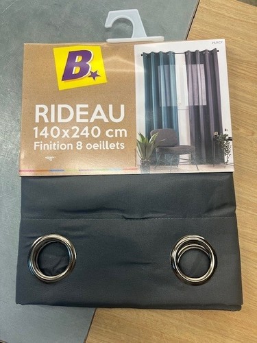 Rideau percy gris 140x240cm - gris,