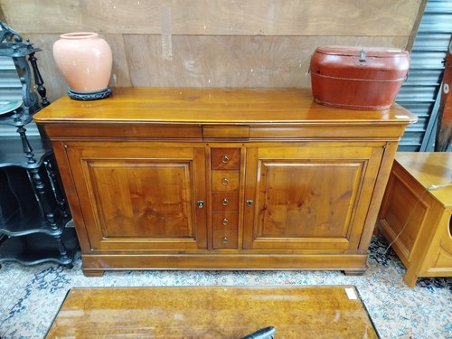 Buffet portes merisier style - 2,