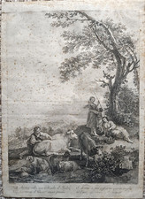 BARTOLOZZI Francesco gravure ZUCCARELLI Francesco Vedi scherzar colla sua madre