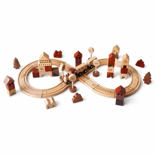 Circuit train bois finition - circuit,