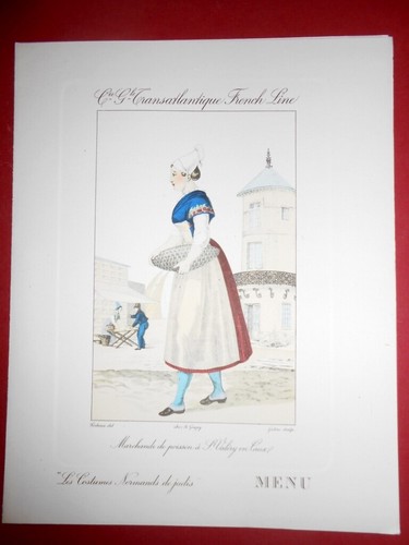 Ancien menu transatlantique - menu,
