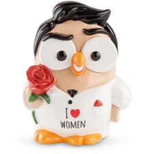 Petite Statue Goofi Hibou I Love Women 8x10 CM Tirelire