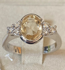 Bague Or Blanc 18 Ct. Avec