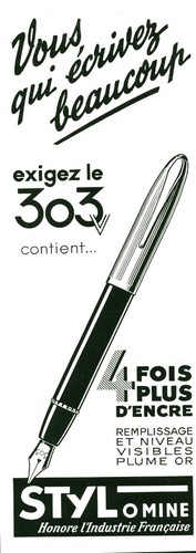 Publicité ancienne stylomine - publicité,