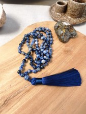 Mala en perles naturelles de 6mm avec son Pompon