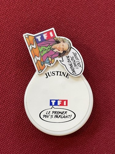 Pin parlant tf1 justine - pin’s,