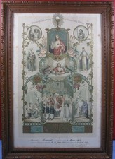 CADRE RELIGIEUX CHROMO LITHO