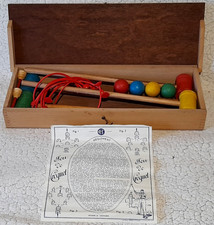ancien jouet jeu de croquet HC France en boite bois notice