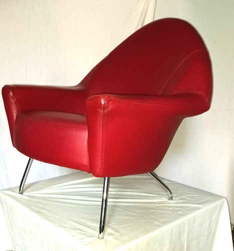 Fauteuil 770 cuir rouge de - fauteuil, en