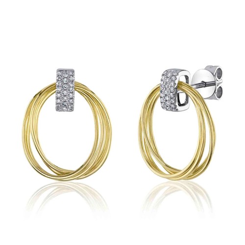 14k diamant ovale - diamant, boucles