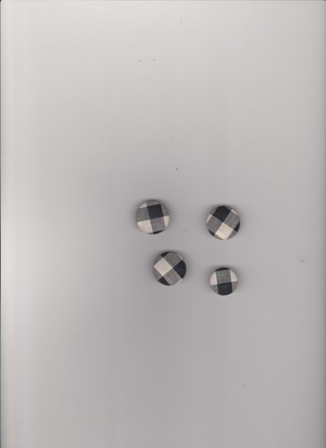 Boutons damier noir blanc - noir,